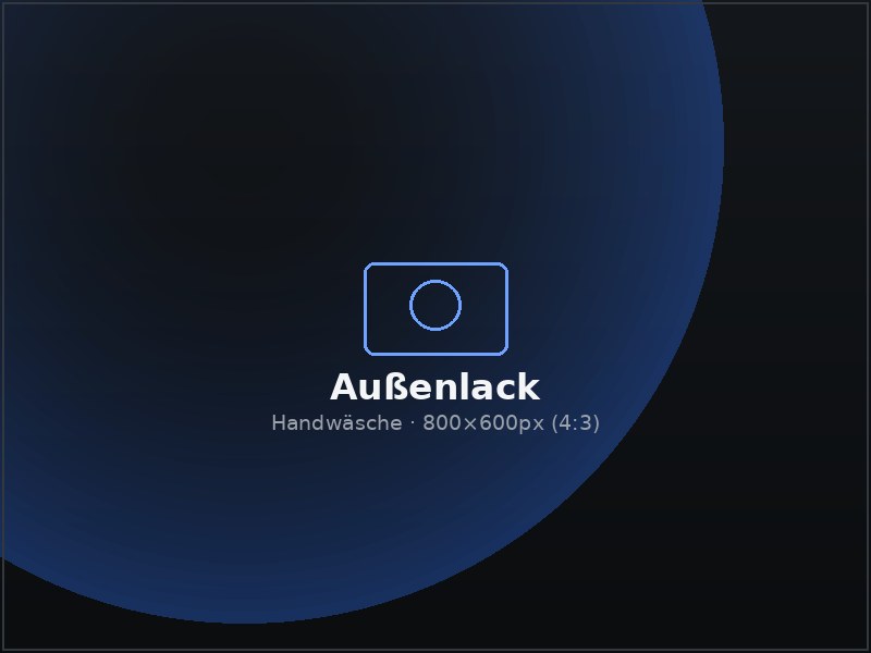 Außenlack – Handwäsche